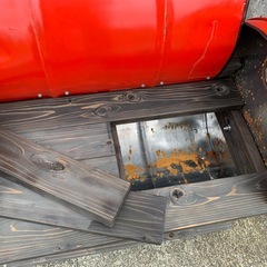 ドラム缶ベンチの画像