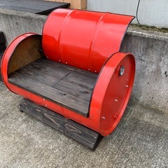 ドラム缶ベンチの画像