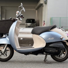 【便利なカゴ付き•セル１発始動🔥】YAMAHA ビーノモルフェ ブルー FI車【配送•当日納車可能】の画像