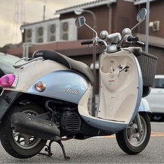 【便利なカゴ付き•セル１発始動🔥】YAMAHA ビーノモルフェ ブルー FI車【配送•当日納車可能】の画像