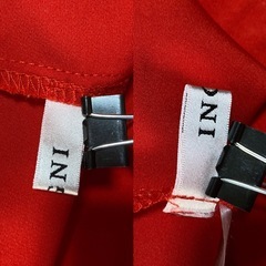 【美品】INGNI センタープレスフレアパンツ ウエストゴム レッド フリーの画像