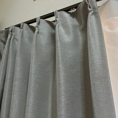 カーテン＋レースセット 丈180cm ベージュ 中古の画像