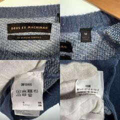 Deus Ex Machina デウスエクスマキナ 無地 秋冬 AW 長袖ニット ウール/ナイロン ネイビー メンズ M【古着】【中古】の画像