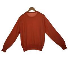 No brand ノーブランド 無地 秋冬 AW 長袖ニット カシミヤ オレンジ レディース【古着】【中古】の画像