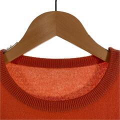 No brand ノーブランド 無地 秋冬 AW 長袖ニット カシミヤ オレンジ レディース【古着】【中古】の画像