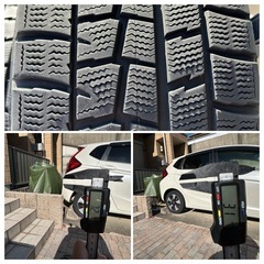  【値下げ】【美品・取付も可能 】ダンロップ　スタッドレスタイヤ205/60r16（ホイールナット付き）の画像