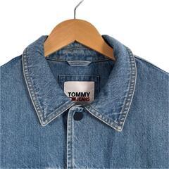 Tommy jeans トミージーンズ ワンポイント 秋冬 AW デニムジャケット コットン ブルー レディース L【古着】【中古】の画像