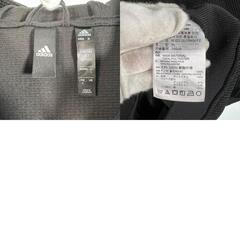 adidas アディダス 無地 秋冬 AW パーカー ポリエステル ブラック ユニセックス XL【古着】【中古】の画像