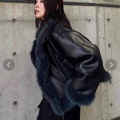 MURUA ムルーア   アンイーブン フェイク ムートン ジャケット コートの画像