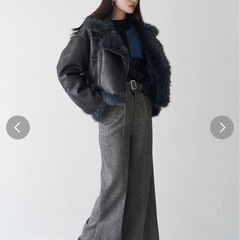 MURUA ムルーア   アンイーブン フェイク ムートン ジャケット コートの画像