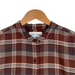 fork and spoon フォークアンドスプーン チェック 秋冬 AW ワンピース コットン ブラウン レディース 1【古着】【中古】の画像