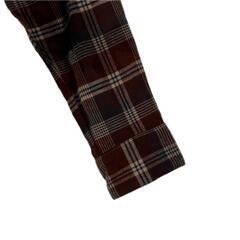 fork and spoon フォークアンドスプーン チェック 秋冬 AW ワンピース コットン ブラウン レディース 1【古着】【中古】の画像