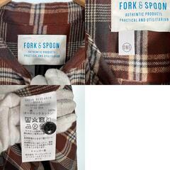fork and spoon フォークアンドスプーン チェック 秋冬 AW ワンピース コットン ブラウン レディース 1【古着】【中古】の画像