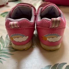 アンパンマン ベビー靴 ピンク 13cm 3人使用の画像