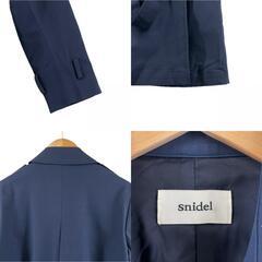 美品 snidel スナイデル 無地 秋冬 AW トレンチコート コットン ネイビー レディース 0【古着】【中古】の画像