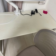 デスク・椅子(白)セット(学習机・チェア)の画像