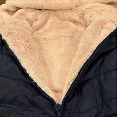 アバクロンビー&フィッチ キッズ 120センチ Ssize 中綿ジャケット ネイビー ボアの画像