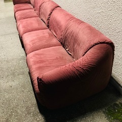 モジュールソファ　５脚　カウチソファ　ベルベットの画像