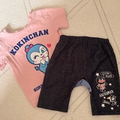 アンパンマン ドキンちゃん・コキンちゃん上下セット 90cm 80cmの画像