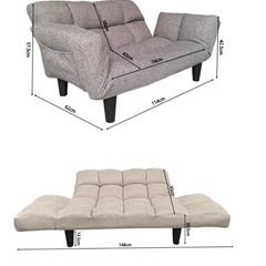 空気清浄機・ソファーベッド・回転ソファー中古品3点まとめての画像