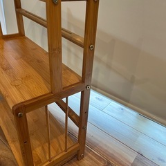 【木製 調味料ラック】竹風デザイン / 3段 / スパイスラックの画像