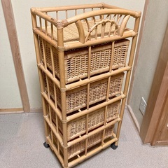 籐のかごチェストを格安でお譲りしますの画像