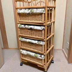 籐のかごチェストを格安でお譲りしますの画像