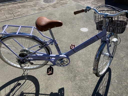 24インチ 配送 自転車 ラベンダー 送料込み ブリヂストン エコパルモカ