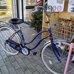 ★リユースのサカイつくば店★TK7548  自転車 26インチ ネイビー クリーニング済み 【リユースのサカイつくば店】の画像