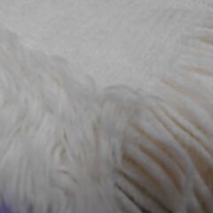 ( E-89 )dazzlin ダズリン マフラー ホワイト 白 ニット ファー 大判 ストール レディース かわいい おしゃれ 中古の画像