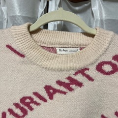 ニットセーター ピンクの画像