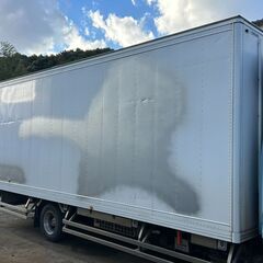 4.7坪/外寸長さ698cm●中型保冷コンテナ、天井高い、横ドア付き●バイクガレージ.作業場.コンテナハウス.資材農機具　●福岡発 近県配送の画像