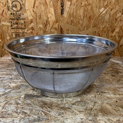 C(7731) ステンレス 45cm ボウル ざる 2個セット 調理器具 厨房用品 飲食店 店舗用 業務用 中古の画像