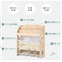 おもちゃ収納棚、本棚の画像