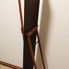 全身鏡 姿見 鏡 壁掛け スタンドミラー 木目調 美品です。の画像