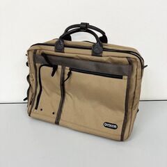 stp-3629　OUTDOOR PRODUCTS　2wayビジネスバッグ　ベージュ　通勤バッグ　多収納　ショルダーバッグ　ビジネス　ブリーフバッグ　手提げ　肩掛け　大容量　種類豊富な内ポケットの画像