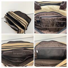 stp-3629　OUTDOOR PRODUCTS　2wayビジネスバッグ　ベージュ　通勤バッグ　多収納　ショルダーバッグ　ビジネス　ブリーフバッグ　手提げ　肩掛け　大容量　種類豊富な内ポケットの画像