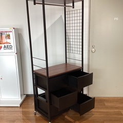 衣裳ケース付きハンガーラック【町田市再生家具】　252561の画像