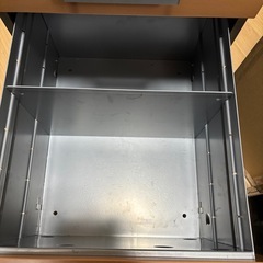 インサイドワゴン 3段 鍵付き キャスターワゴン サイドキャビネット/J121-43の画像