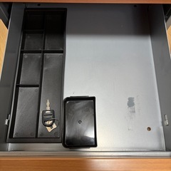 インサイドワゴン 3段 鍵付き キャスターワゴン サイドキャビネット/J121-43の画像