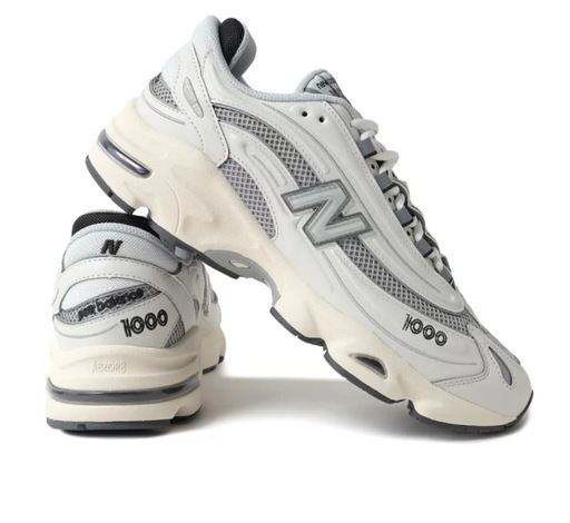 New Balance 1000 ホワイト/グレー スニーカー