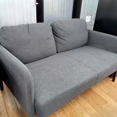 ★リユースのサカイつくば店★TK7553  2人掛けソファ グレー H70×D70×W120 クリーニング済みの画像