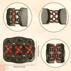 ダブルコームヘアクリップ(3コセット)の画像