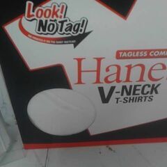 コストコ商品番号　73845　HANES　V-NECK　COTTON ４枚　L　　A17641の画像
