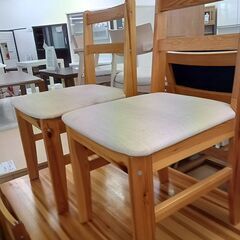 ★リユースのサカイつくば店★TK7557 IKEA ダイニングテーブルセット4人用 ナチュラル H73×D73×W119 クリーニング済みの画像