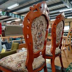 【愛品倶楽部柏店】ダイニングチェア2脚セット ロココ調の画像