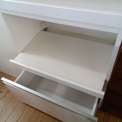 ★リユースのサカイつくば店★TK7558 松田家具 食器棚 ホワイト H198×D45×W70 クリーニング済みの画像