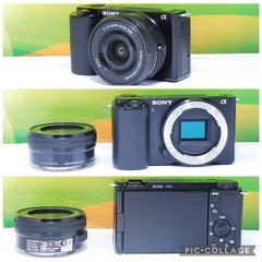 新品級✨美品✨ショット数少✨SONY ZV-E10L パワーズームレンズキット 元箱付き YouTube Vlog ミラーレス一眼の画像