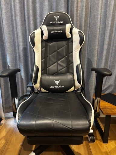 GXTRACE ゲーミングチェア オフィスチェア ゲームチェア オットマン付き 人間工学 165度リクライニング ハイバック テレワーク椅子 PCチェア