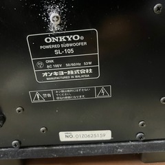 ONKYO オンキョーアンプ内蔵サブウーファー　SL-105の画像
